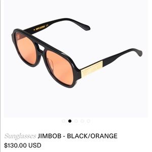 POPPY LISSIMAN Jimbob Sunglasses - Black/Orange NEW IN BOX